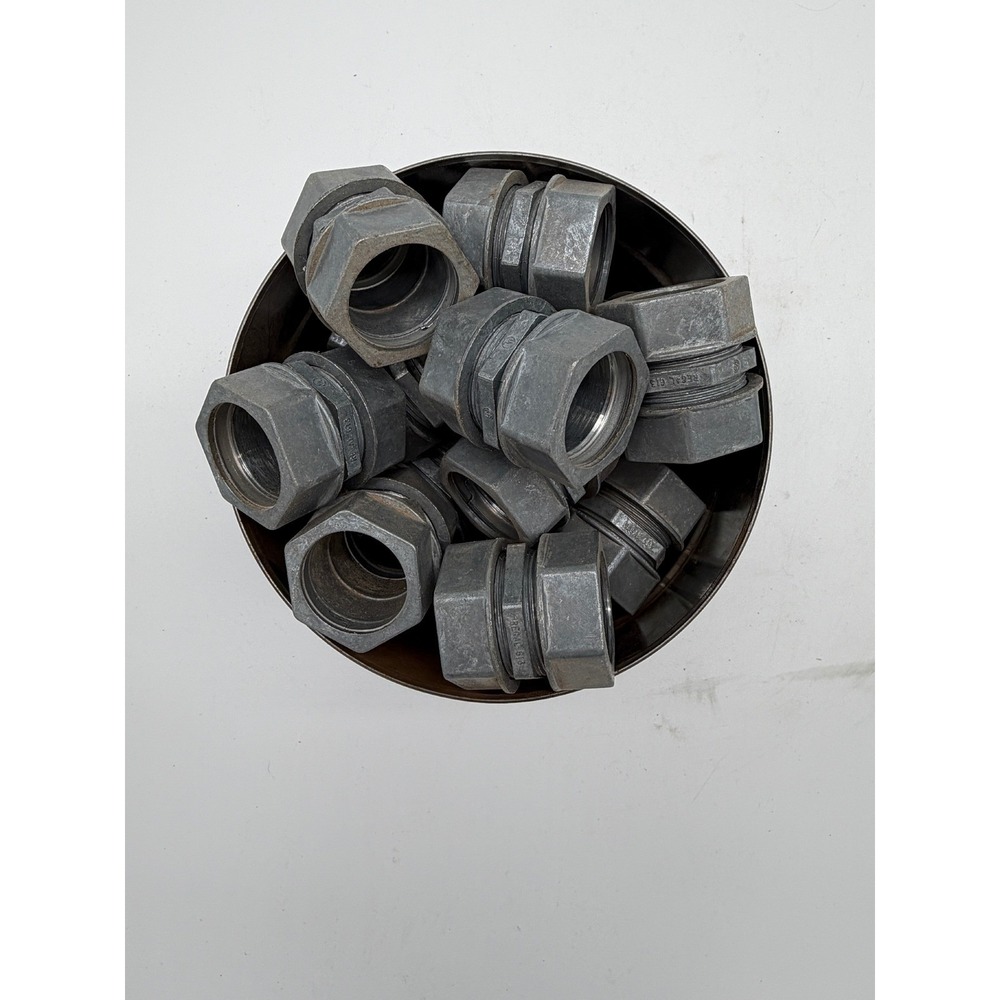 Lot of 29 Regal EMT Compression Couplings 613 1" Rain Tight Concrete Gray Steel